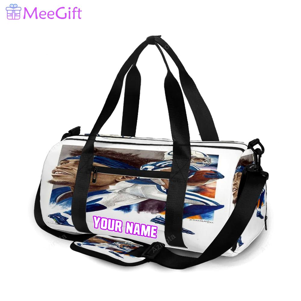 Indianapolis colts jonathan taylor5 personalized name travel bag gym bag 1614 Travel Bag