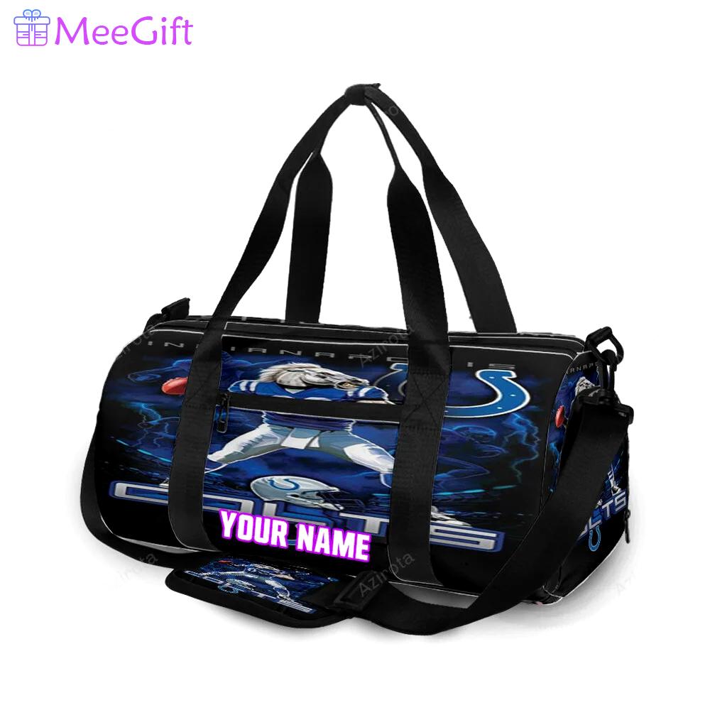 Indianapolis colts mascot1 personalized name travel bag gym bag 1004 Travel Bag
