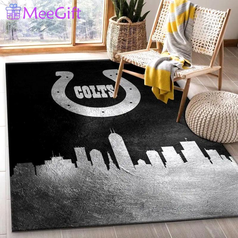 Indianapolis colts nfl 6 living room and bed room rug rug regtangle carpet Rectangle Rug