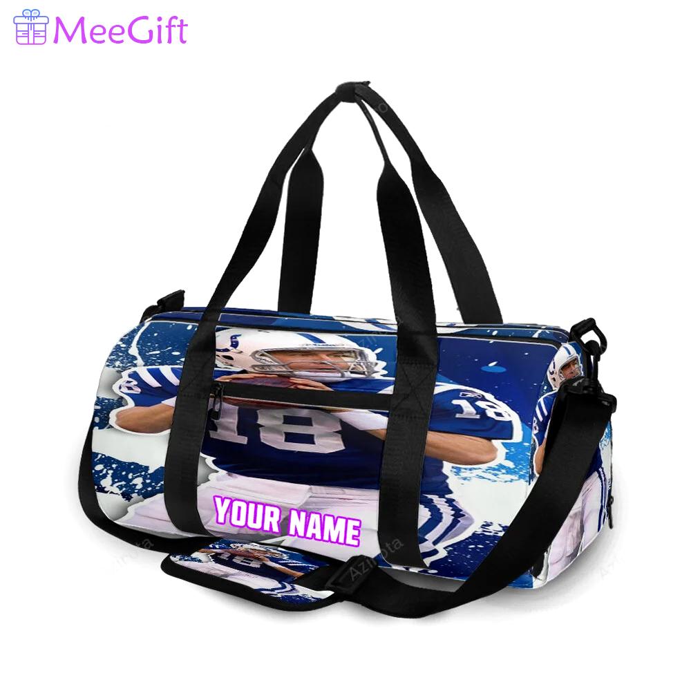 Indianapolis colts peyton manning3 personalized name travel bag gym bag 1297 Travel Bag