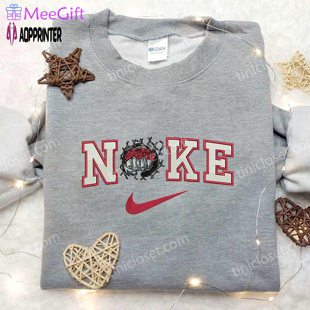 Iron fist mma x nike sweatshirt: best embroidered shirt perfect birthday gift Embroidered Shirt