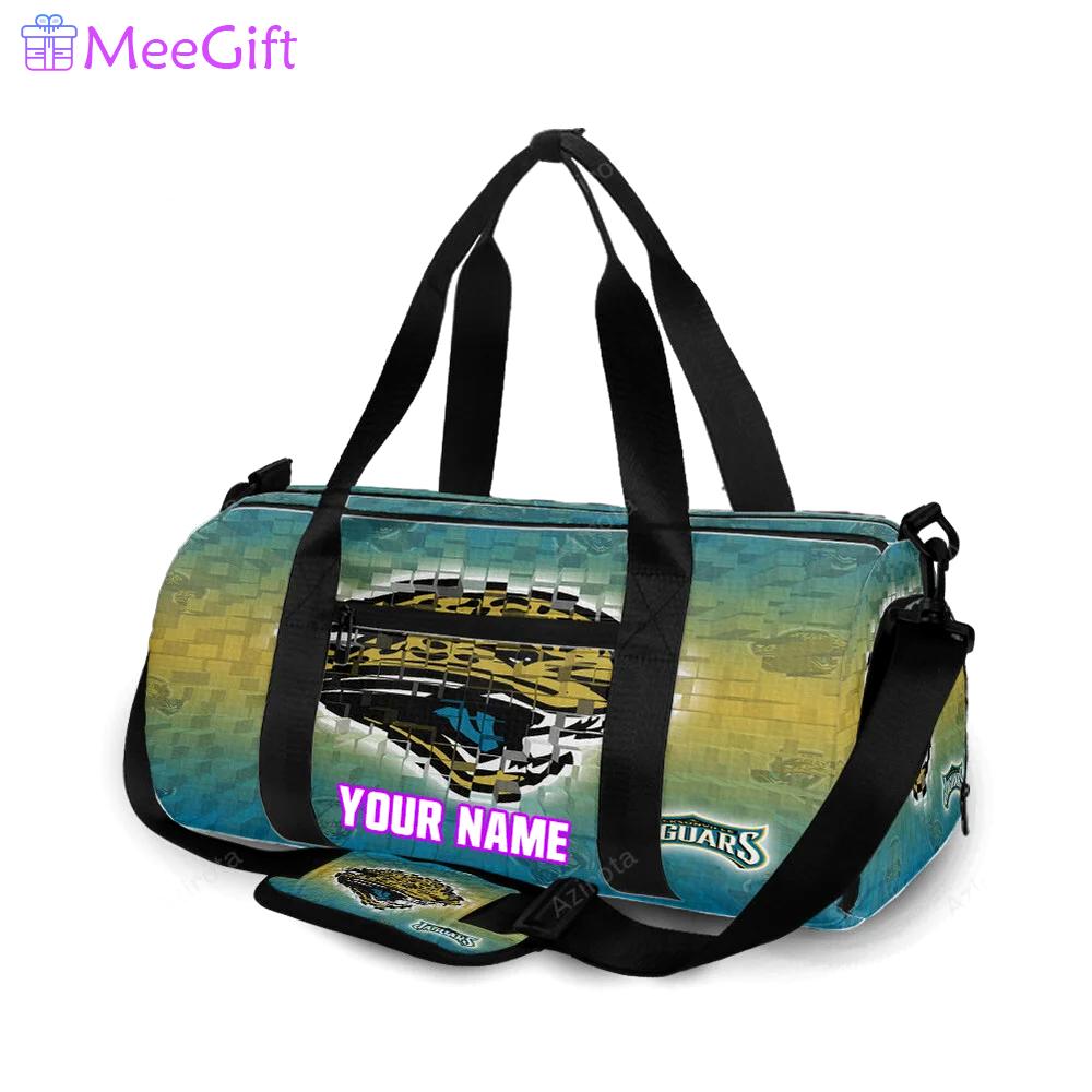 Jacksonville jaguars emblem v4 personalized name travel bag gym bag 307 Travel Bag