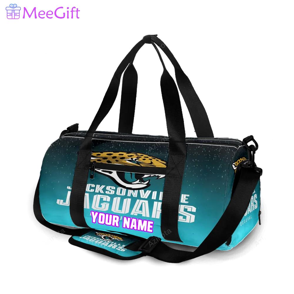 Jacksonville jaguars emblem v5 personalized name travel bag gym bag 1879 Travel Bag