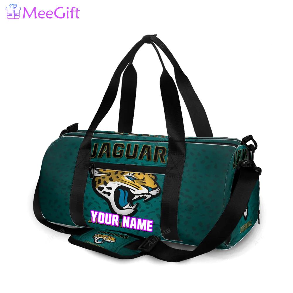 Jacksonville jaguars emblem v7 personalized name travel bag gym bag 719 Travel Bag
