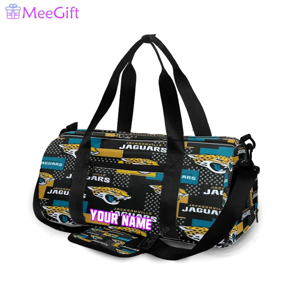 Jacksonville jaguars emblem v9 personalized name travel bag gym bag 546 Travel Bag