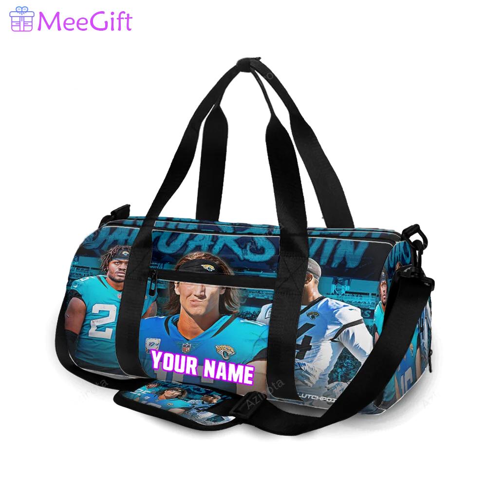 Jacksonville jaguars team v5 personalized name travel bag gym bag 998 Travel Bag