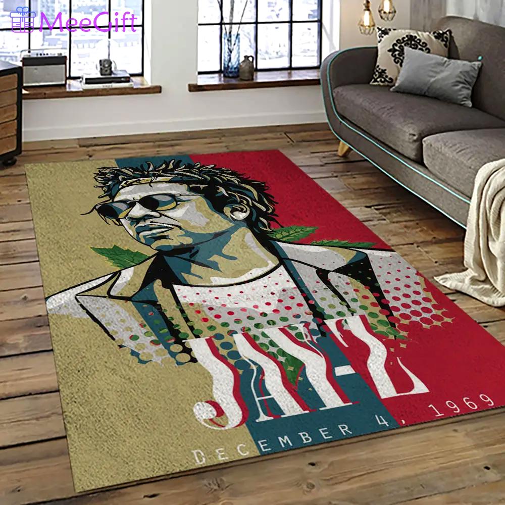 Jay-z rapper hiphop music retangle carpet area rug home decor best gift for fan and friends jz6 Rectangle Rug