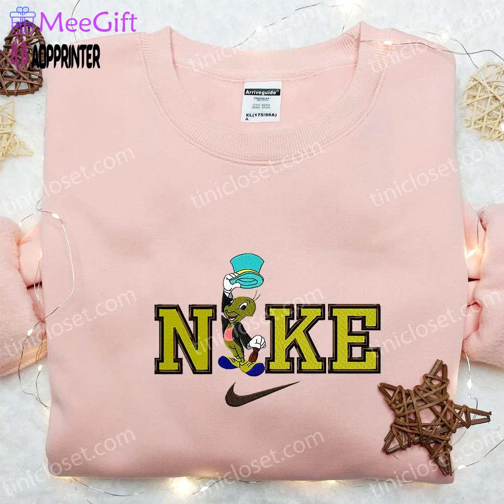 Jiminy cricket x nike cartoon & pinocchio disney embroidered shirt custom nike shirt Embroidered Shirt