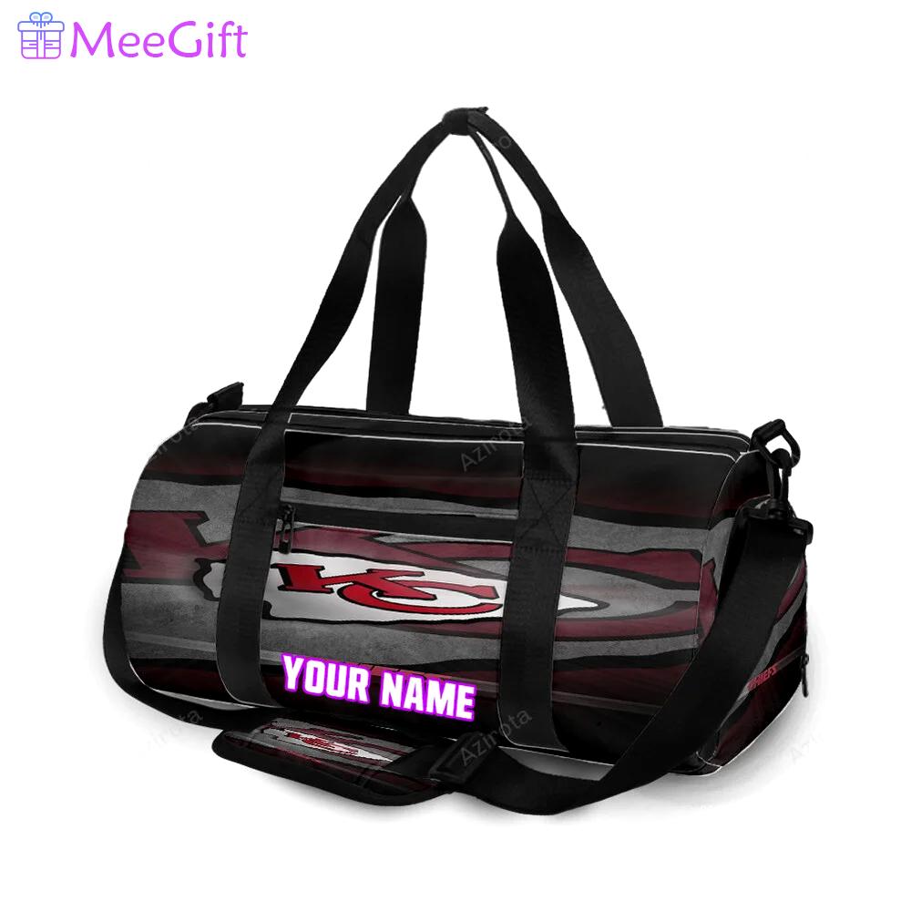 Kansas city chiefs emblem v3 personalized name travel bag gym bag 1860 Travel Bag