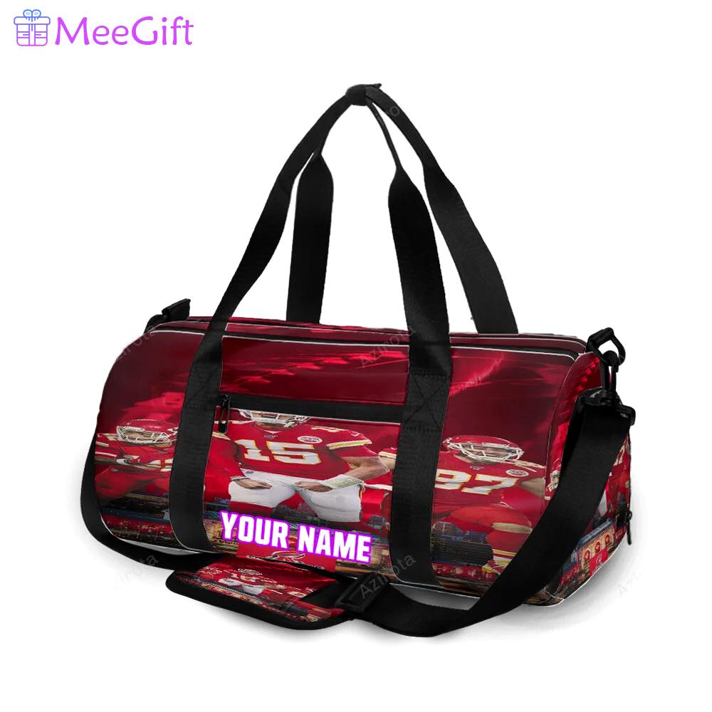 Kansas city chiefs team v9 personalized name travel bag gym bag 1488 Travel Bag