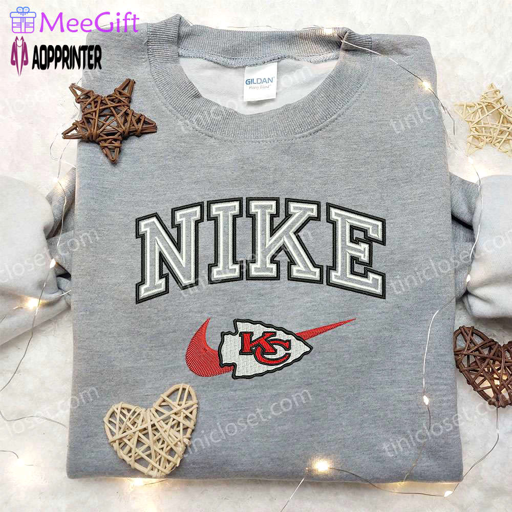 Kansas city chiefs x nike embroidered shirt: nfl sport custom tee Embroidered Shirt