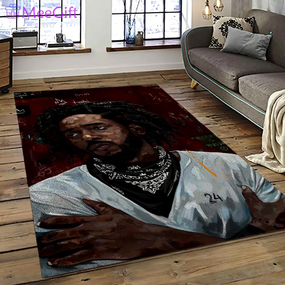 Kendrick lamar rapper hiphop music retangle carpet area rug home decor best gift for fan and friends kl16 Rectangle Rug