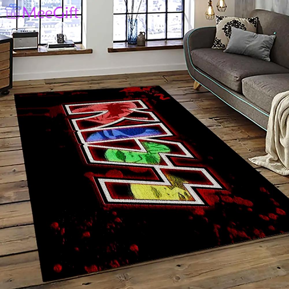 Kiss rock band music retangle carpet area rug home decor best gift for fan and friends as78 Rectangle Rug