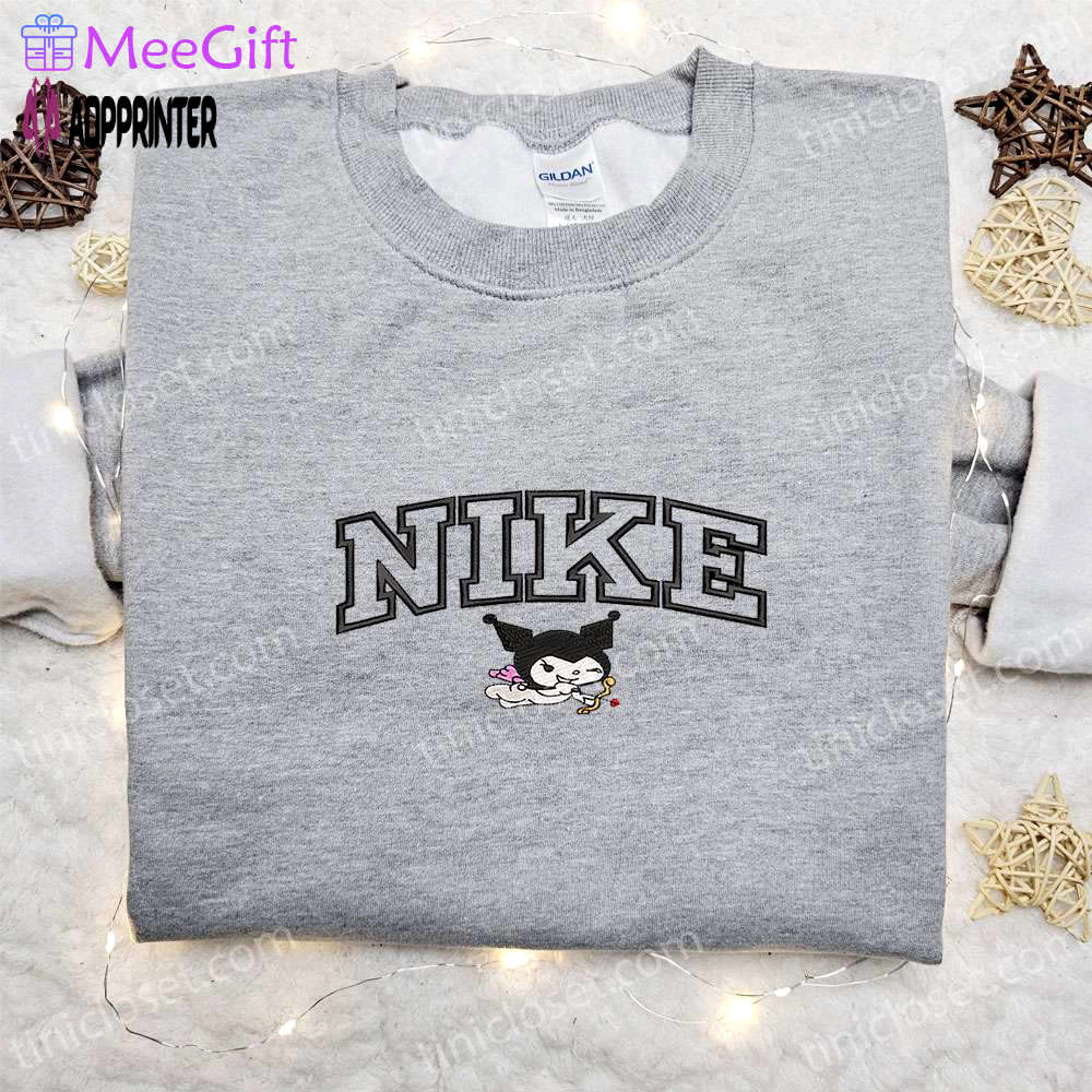 Kuromi x nike cartoon sweatshirt hello kitty shirt nike inspired embroidery Embroidered Shirt