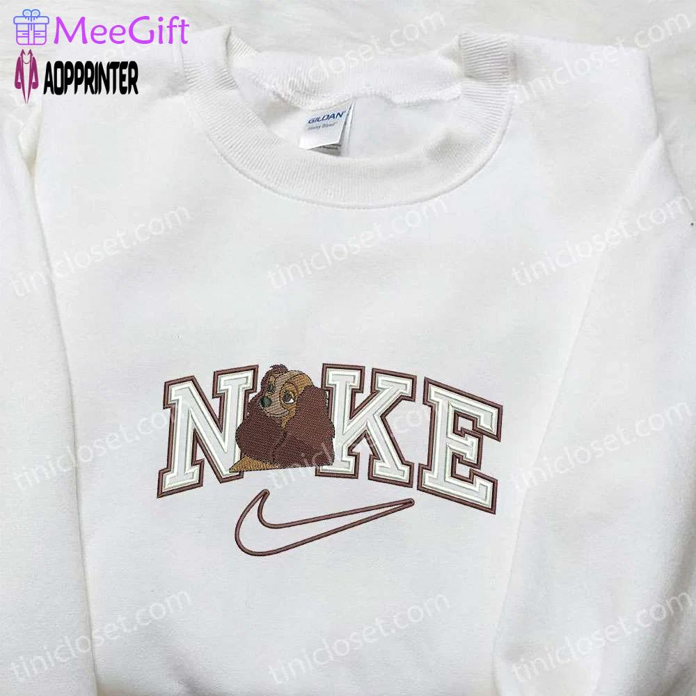Lady x nike cartoon & disney characters inspired embroidered shirt – trendy stylish & unique Embroidered Shirt