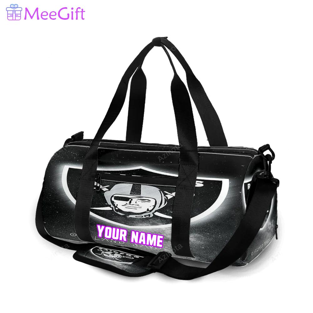 Las vegas raiders galaxy logo art personalized name travel bag gym bag 1512 Travel Bag