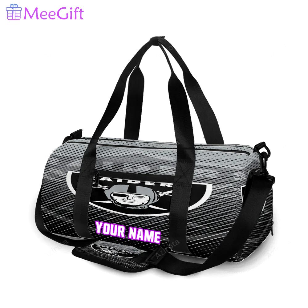 Las vegas raiders logo art10 personalized name travel bag gym bag 268 Travel Bag
