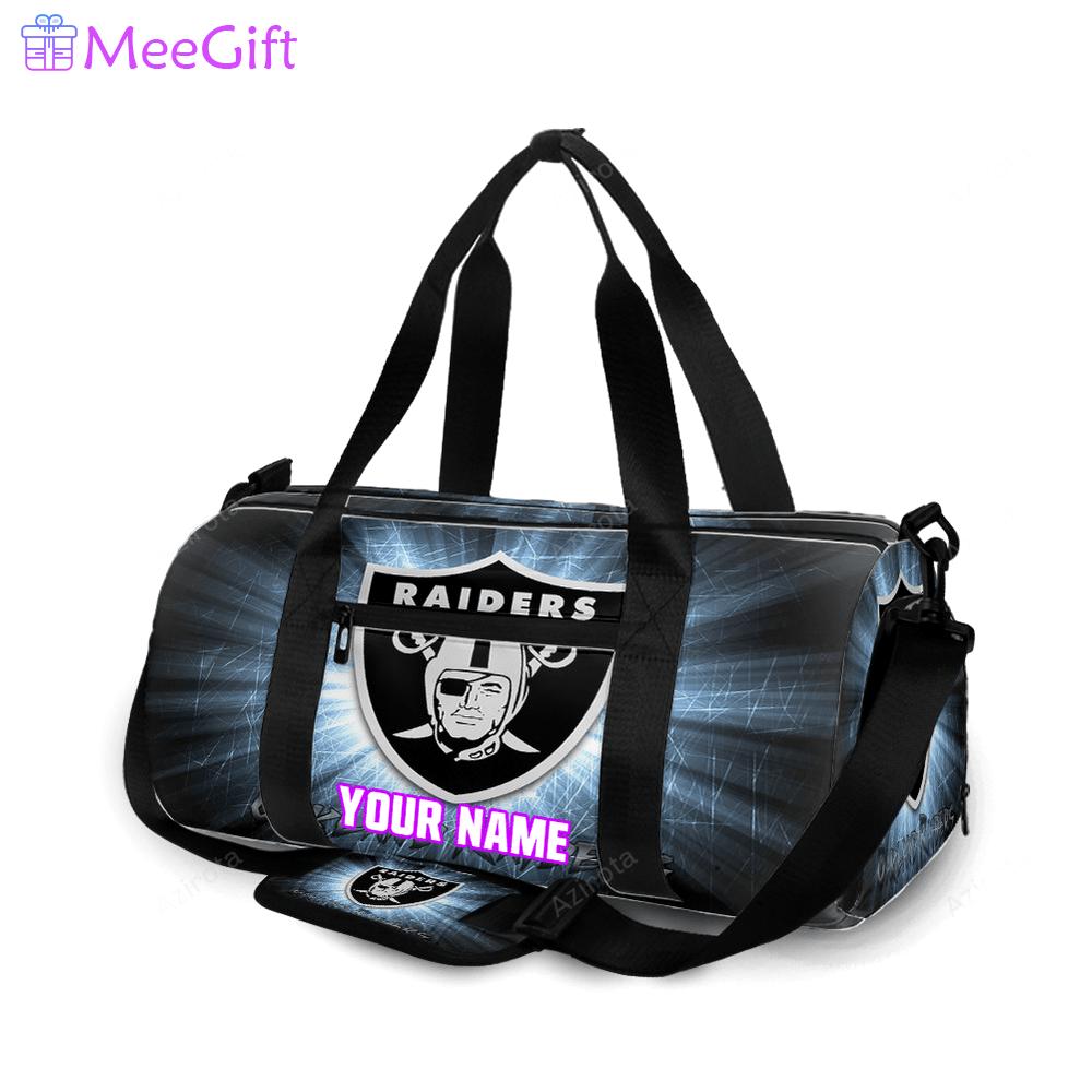 Las vegas raiders logo art17 personalized name travel bag gym bag 1671 Travel Bag
