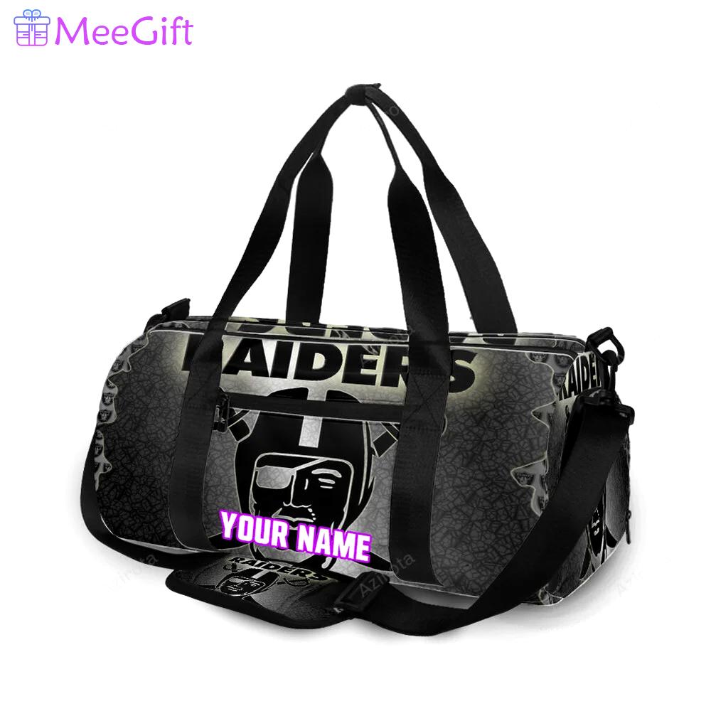 Las vegas raiders logo art18 personalized name travel bag gym bag 122 Travel Bag