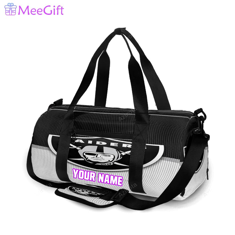 Las vegas raiders logo art24 personalized name travel bag gym bag 1700 Travel Bag