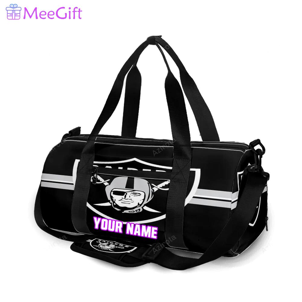 Las vegas raiders logo art5 personalized name travel bag gym bag 1699 Travel Bag