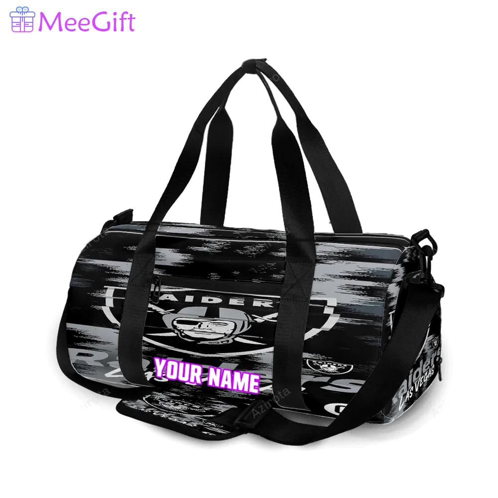 Las vegas raiders logo art7 personalized name travel bag gym bag 896 Travel Bag