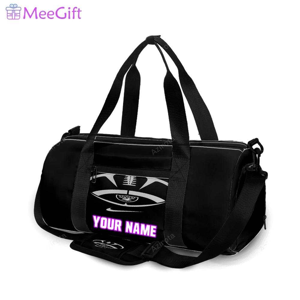 Las vegas raiders logo ball personalized name travel bag gym bag 1806 Travel Bag