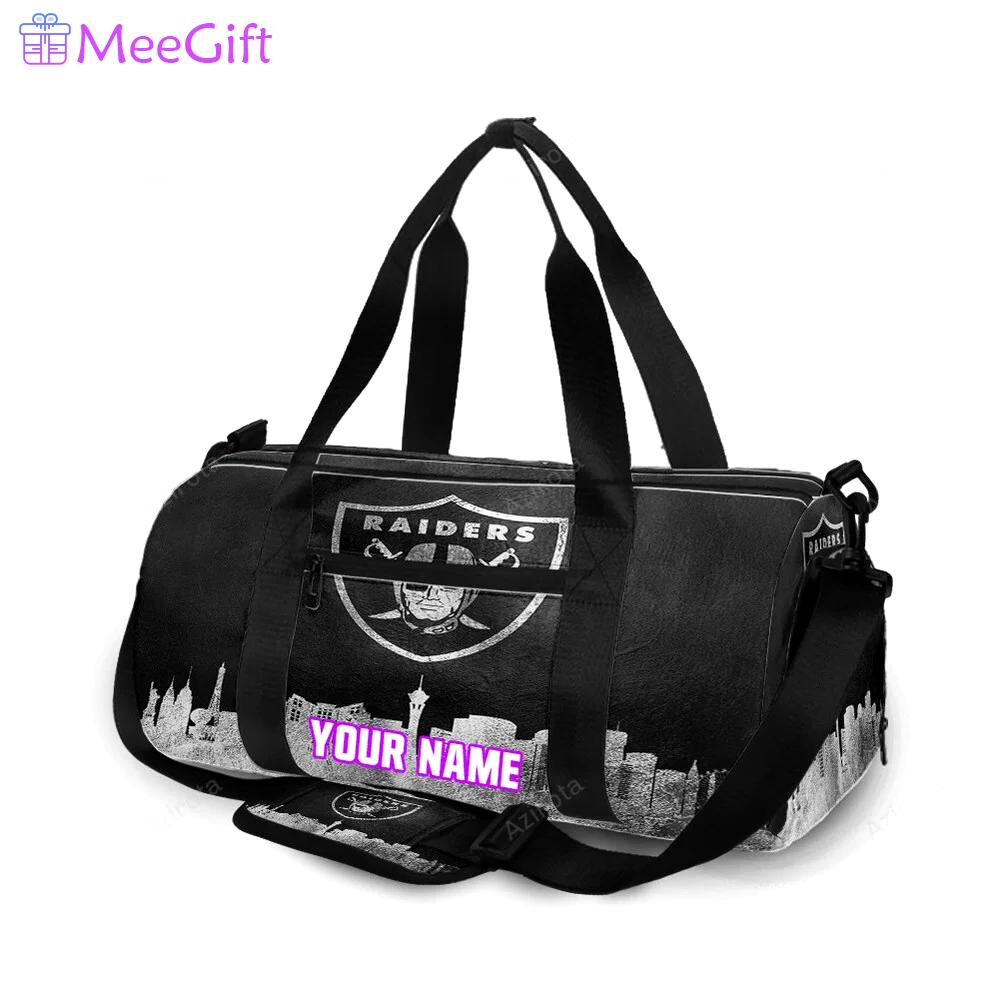 Las vegas raiders logo city personalized name travel bag gym bag 1501 Travel Bag