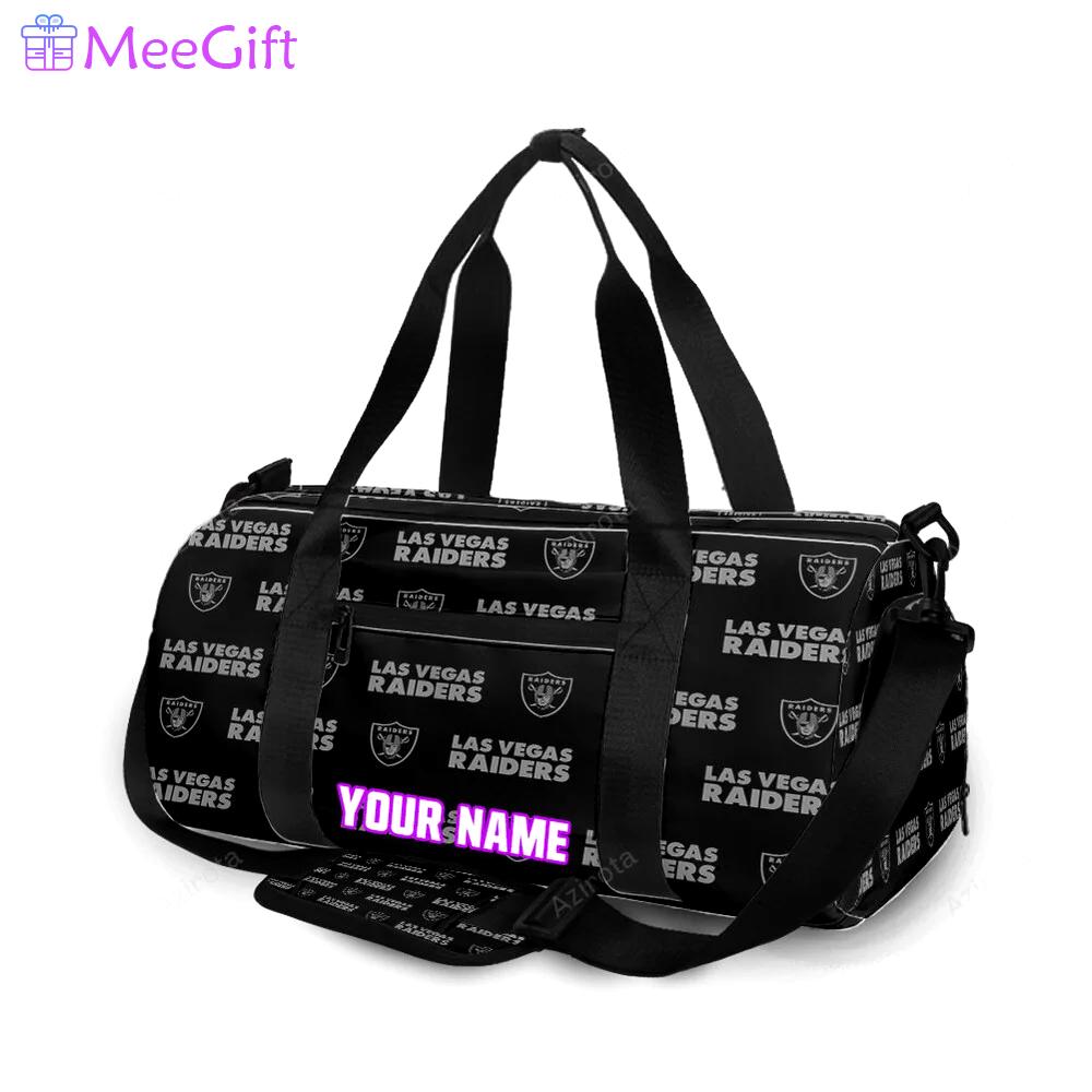Las vegas raiders logo pattern13 personalized name travel bag gym bag 424 Travel Bag