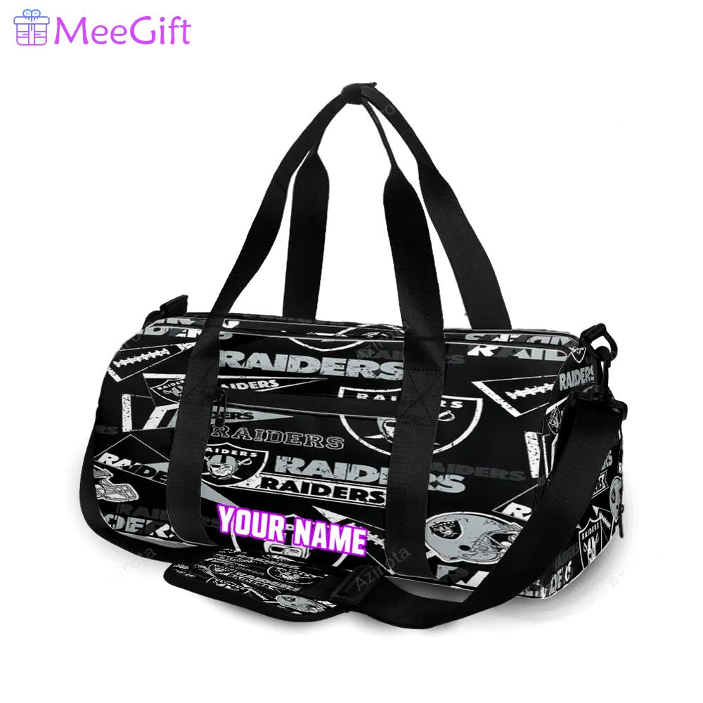Las vegas raiders logo pattern5 personalized name travel bag gym bag 2094 Travel Bag