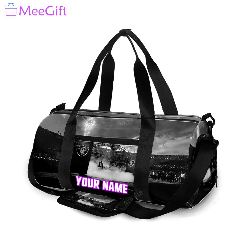 Las vegas raiders stadium personalized name travel bag gym bag 40 Travel Bag