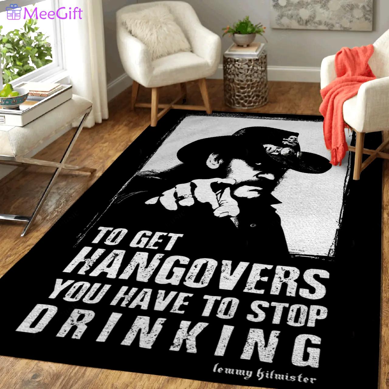 Lemmy to get hangovers music art for fans area rug living room carpet rug regtangle carpet floor decor home decor Rectangle Rug