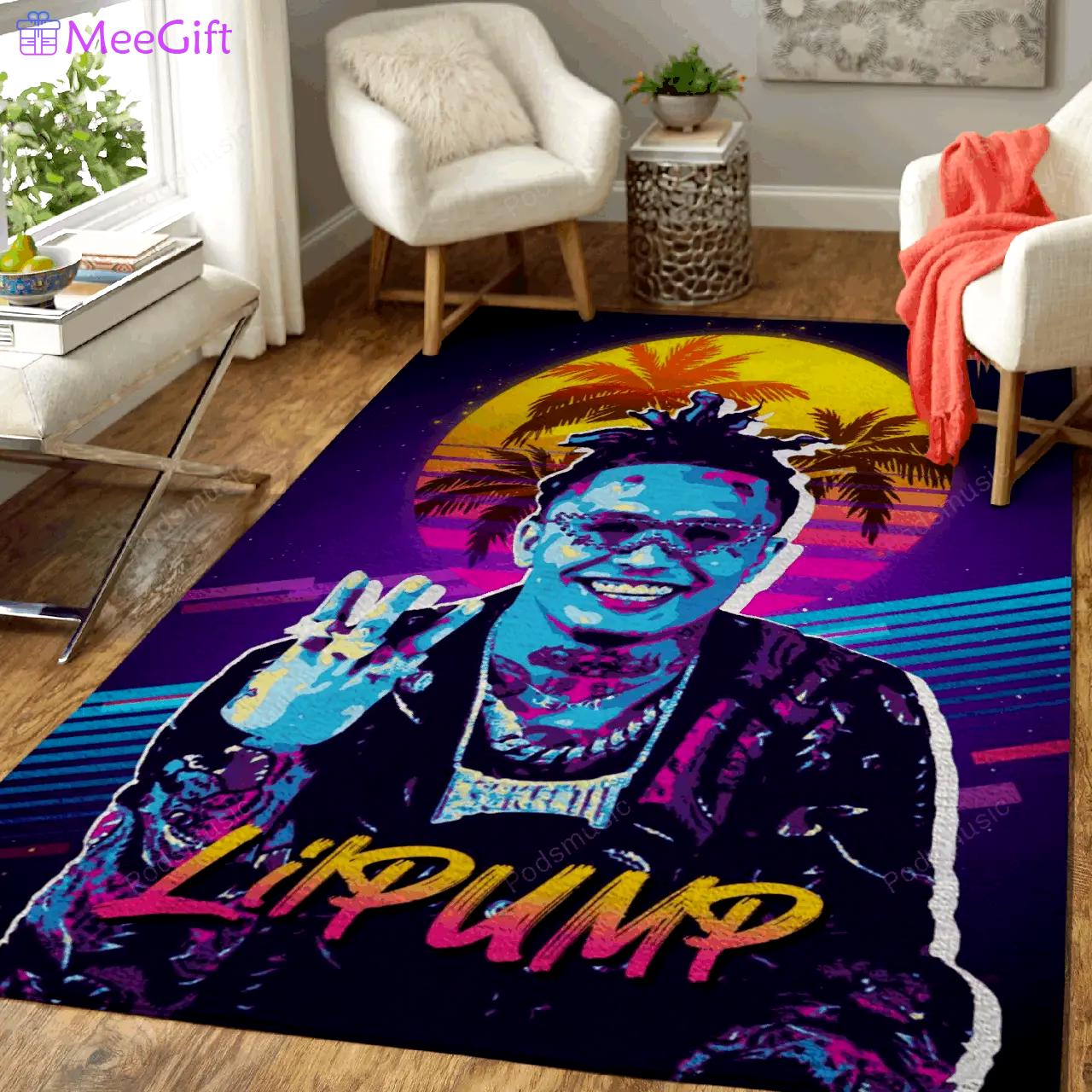 Lil pump music lil pump art for fans area rug living room carpet rug regtangle carpet floor decor home decor Rectangle Rug