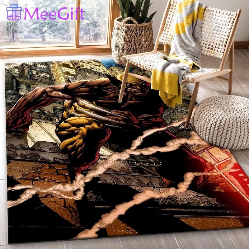 Logan wolverine city area rug living room and bed room rug rug regtangle carpet floor decor home decor Rectangle Rug
