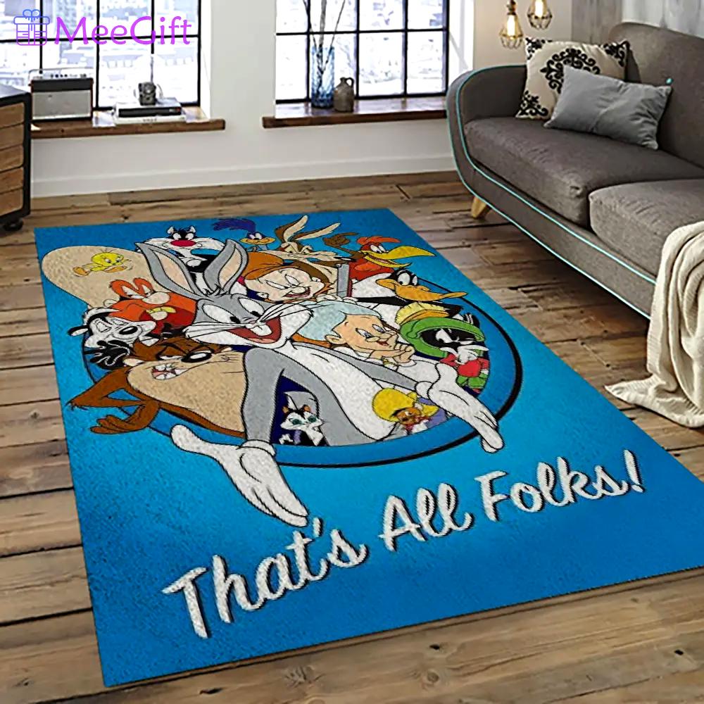 Looney tunes characters cartoon movie carpet rectangle area rug for living room bedroom decor lt22 Rectangle Rug