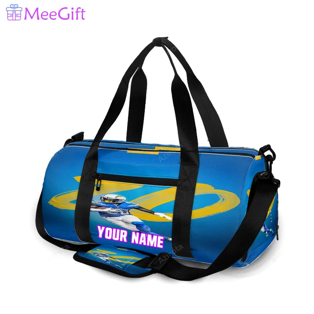 Los angeles chargers 20 desmond king personalized name travel bag gym bag 352 Travel Bag