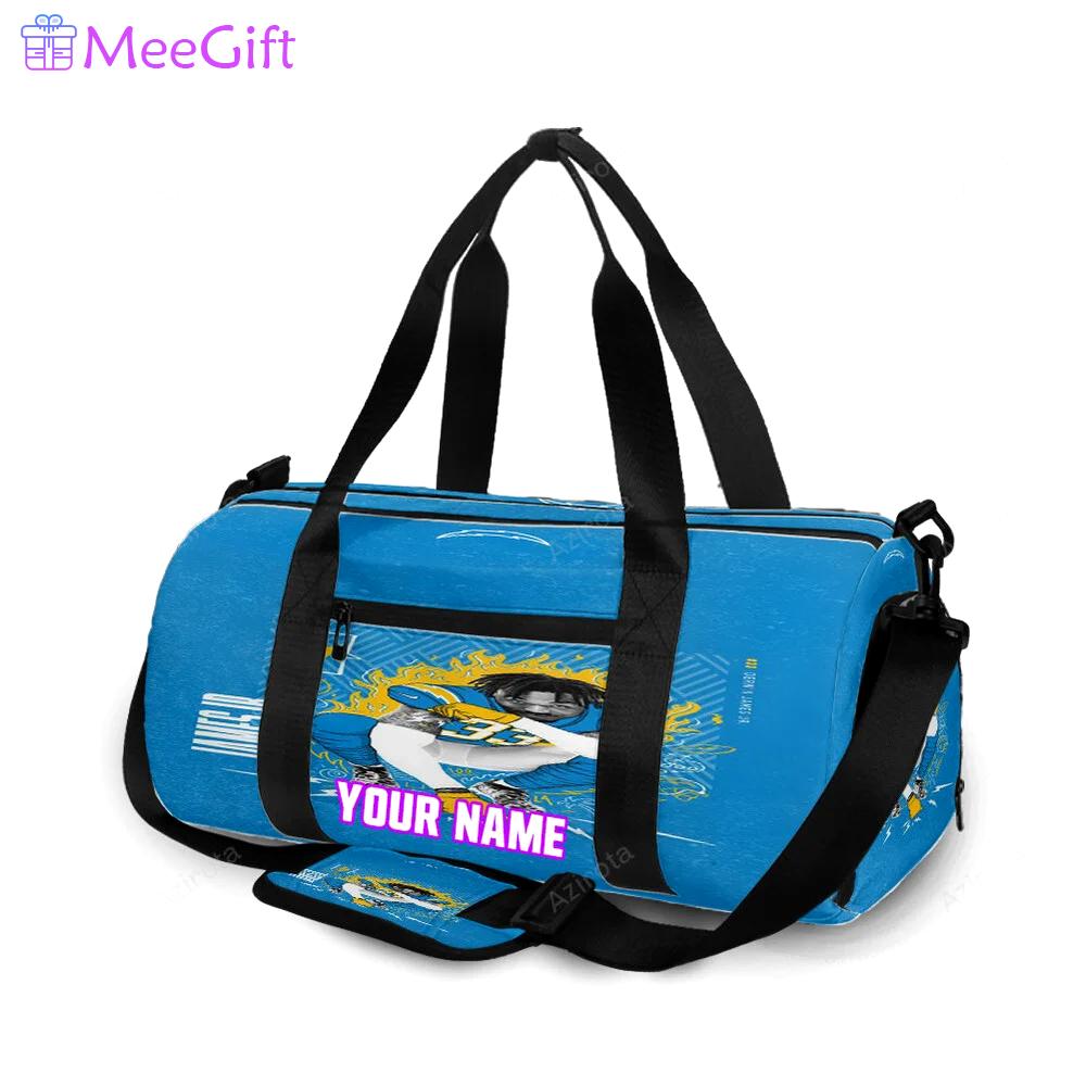 Los angeles chargers bronny james1 personalized name travel bag gym bag 1054 Travel Bag