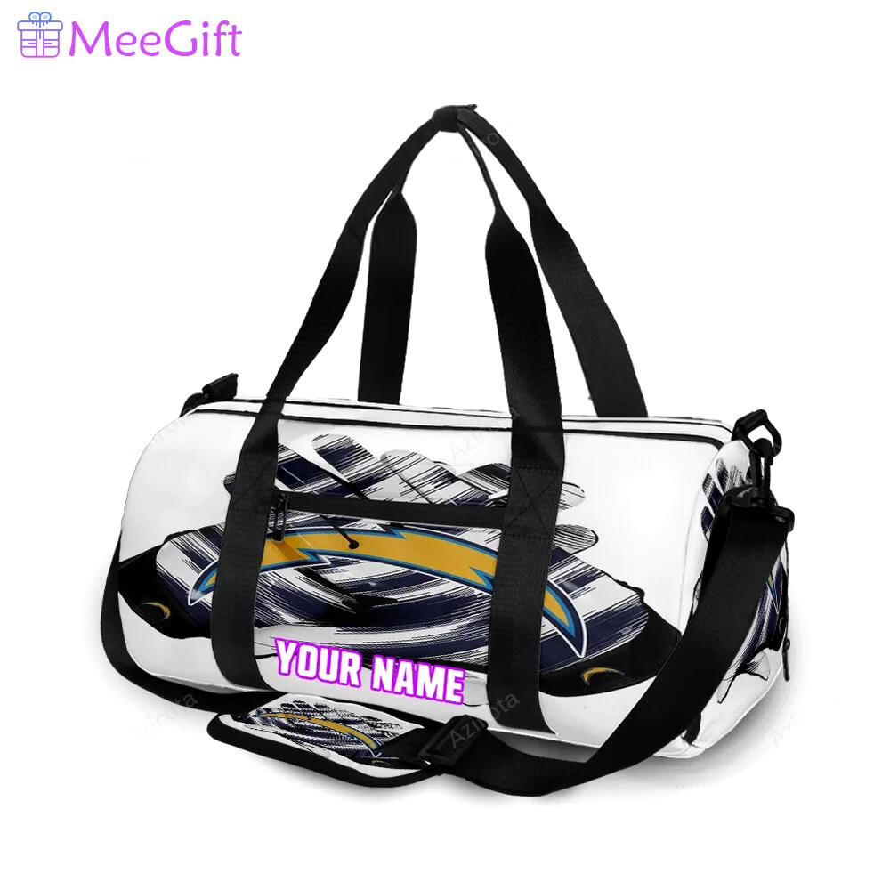 Los angeles chargers emblem v39 personalized name travel bag gym bag 201 Travel Bag