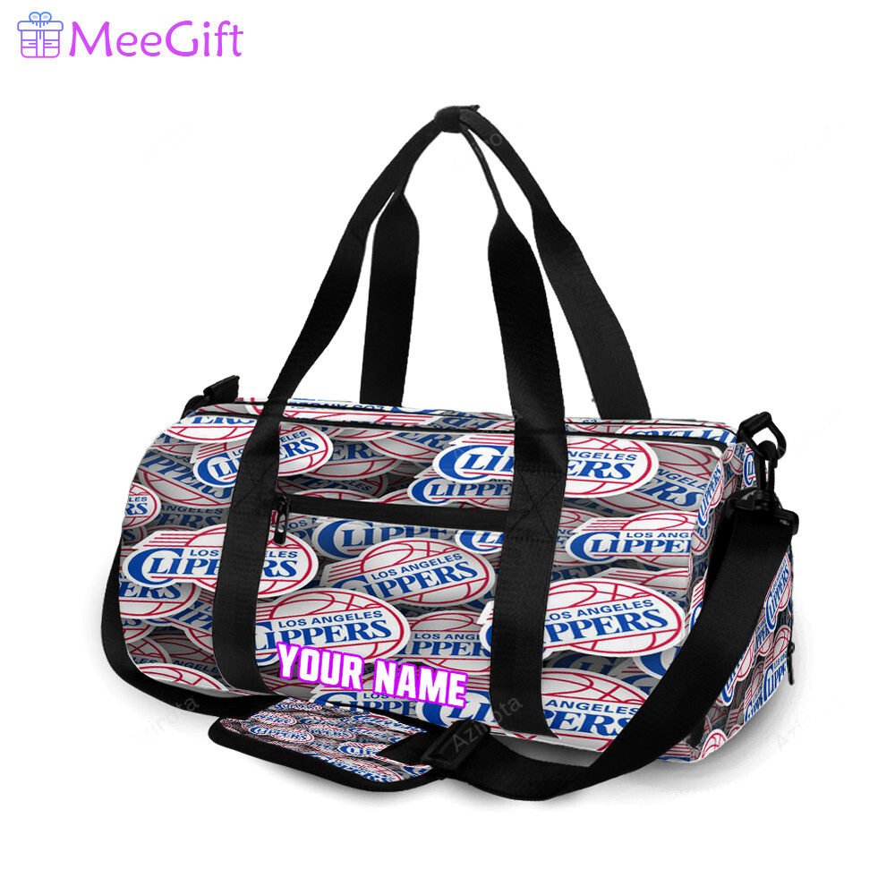 Los angeles clippers logo1 personalized name travel bag gym bag 885 Travel Bag