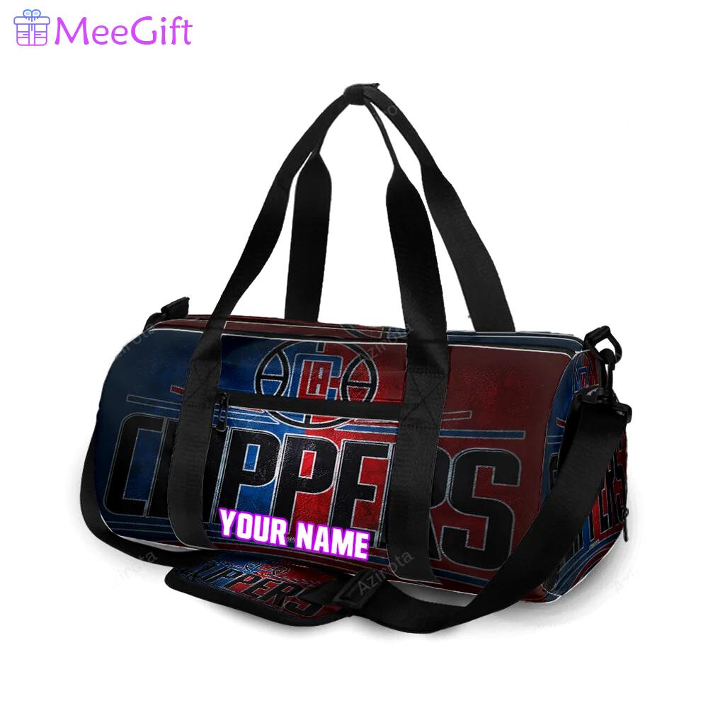 Los angeles clippers stone personalized name travel bag gym bag 1682 Travel Bag