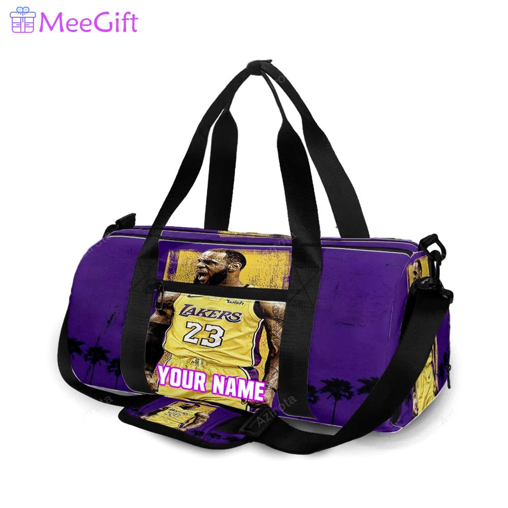 Los angeles laker 23 lebron james v35 personalized name travel bag gym bag 330 Travel Bag