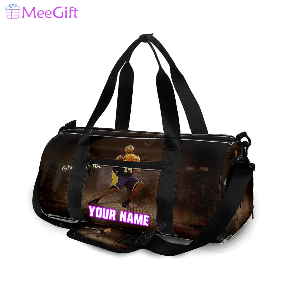Los angeles lakers 24 kobe bryant king mamba personalized name travel bag gym bag 1606 Travel Bag