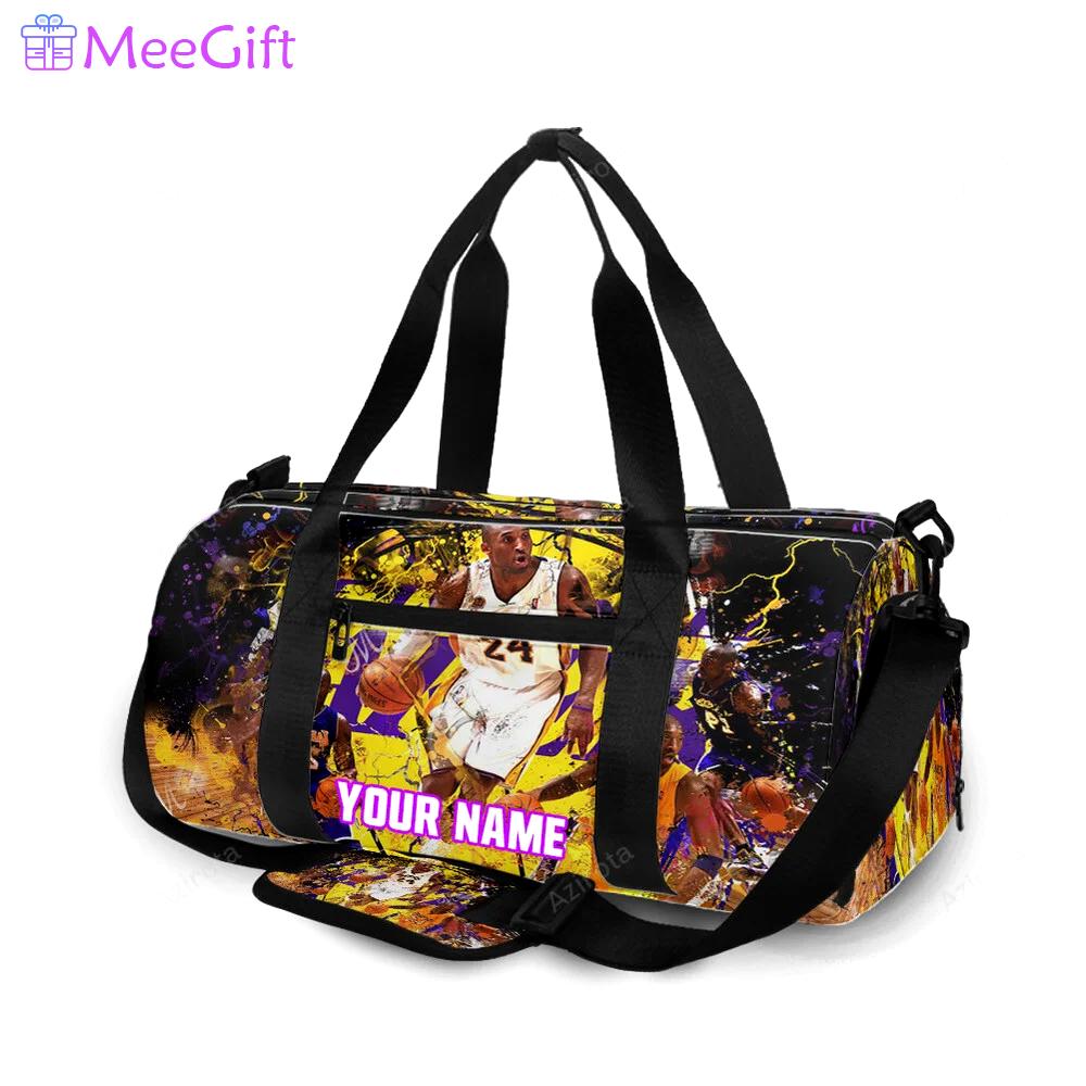 Los angeles lakers 24 kobe bryant v23 personalized name travel bag gym bag 1246 Travel Bag