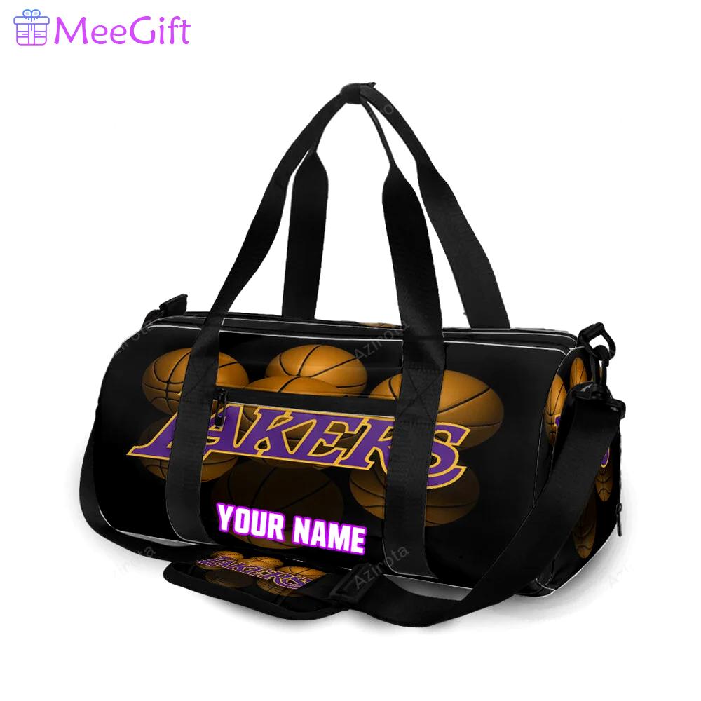 Los angeles lakers emblem v26 personalized name travel bag gym bag 170 Travel Bag