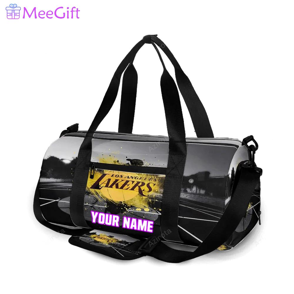 Los angeles lakers emblem v38 personalized name travel bag gym bag 471 Travel Bag