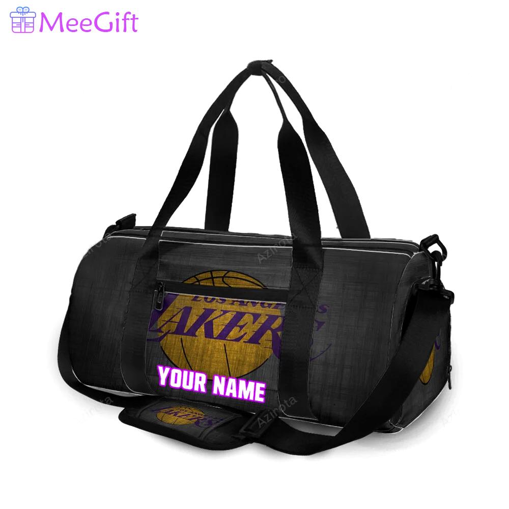 Los angeles lakers emblem v53 personalized name travel bag gym bag 521 Travel Bag