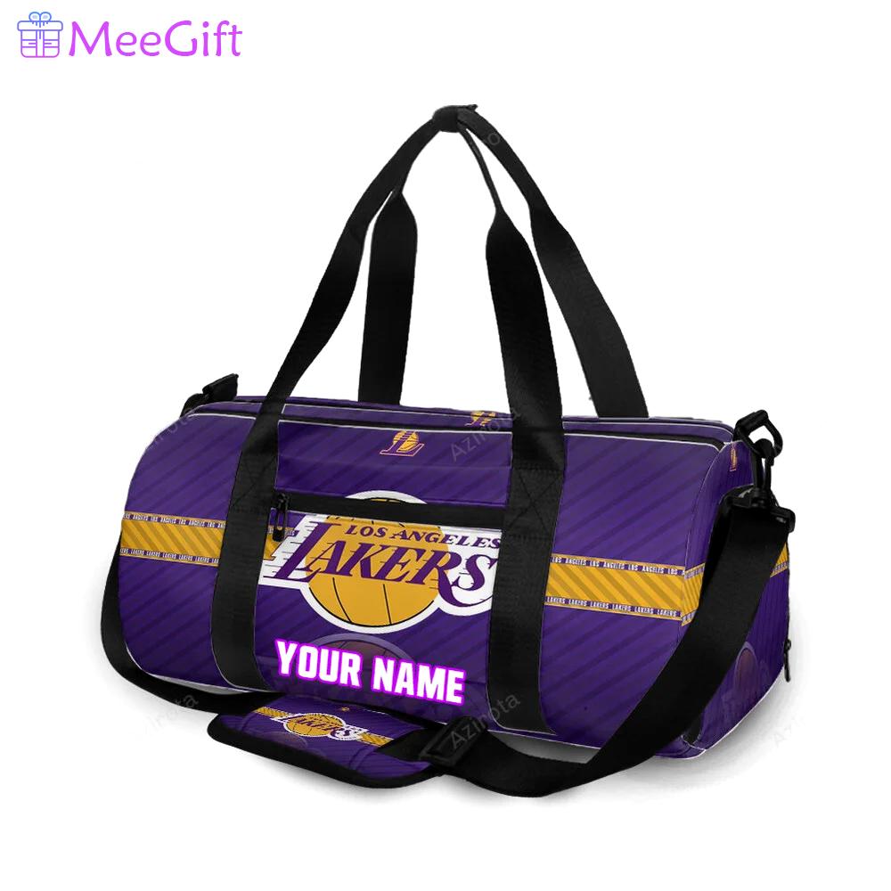 Los angeles lakers emblem v57 personalized name travel bag gym bag 1678 Travel Bag