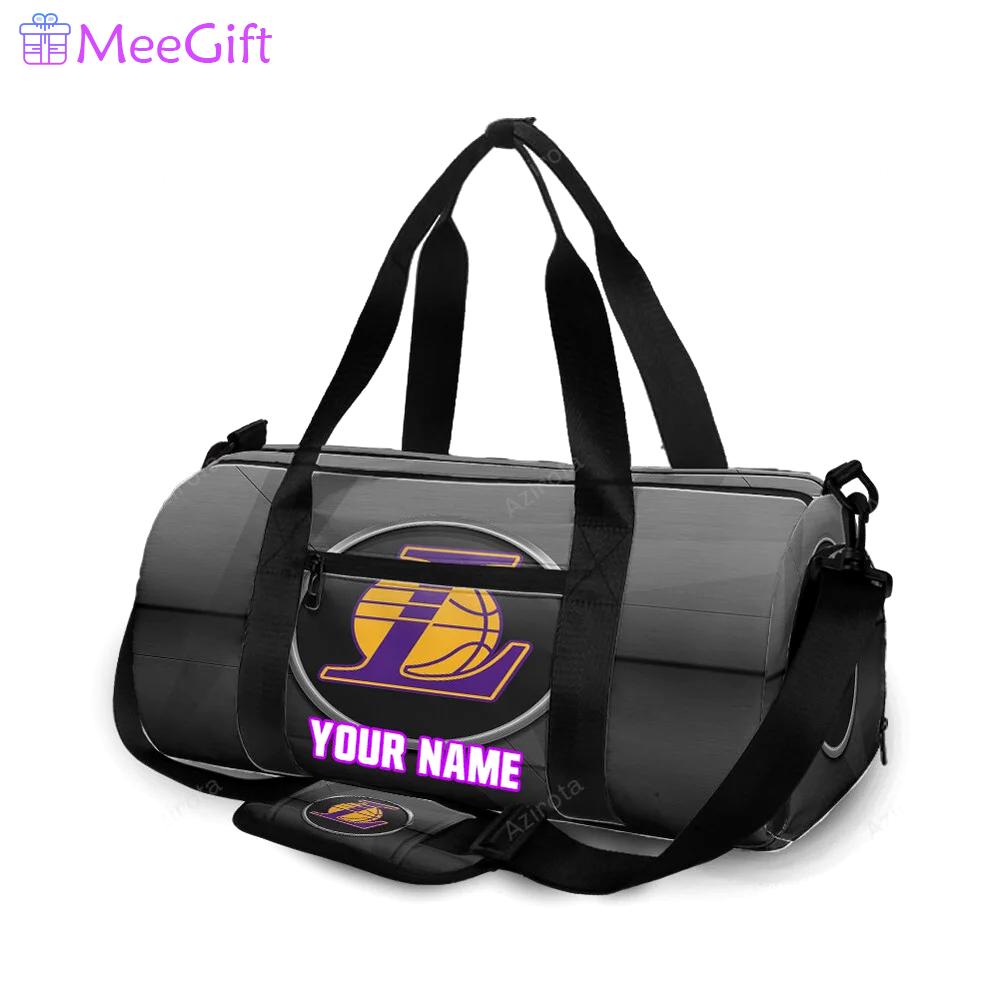 Los angeles lakers emblem v64 personalized name travel bag gym bag 1686 Travel Bag