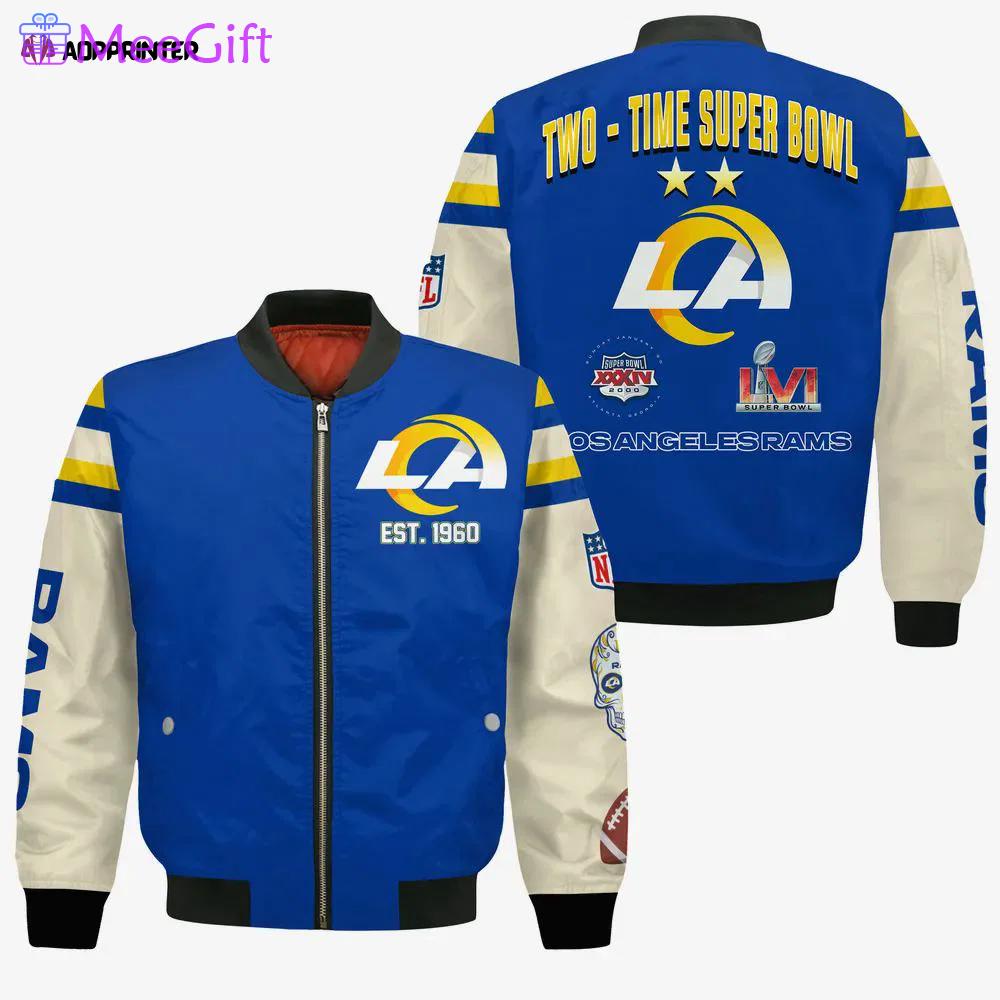 Los angeles rams 2x champions design bomber jacket sfat v3 Bomber Jacket