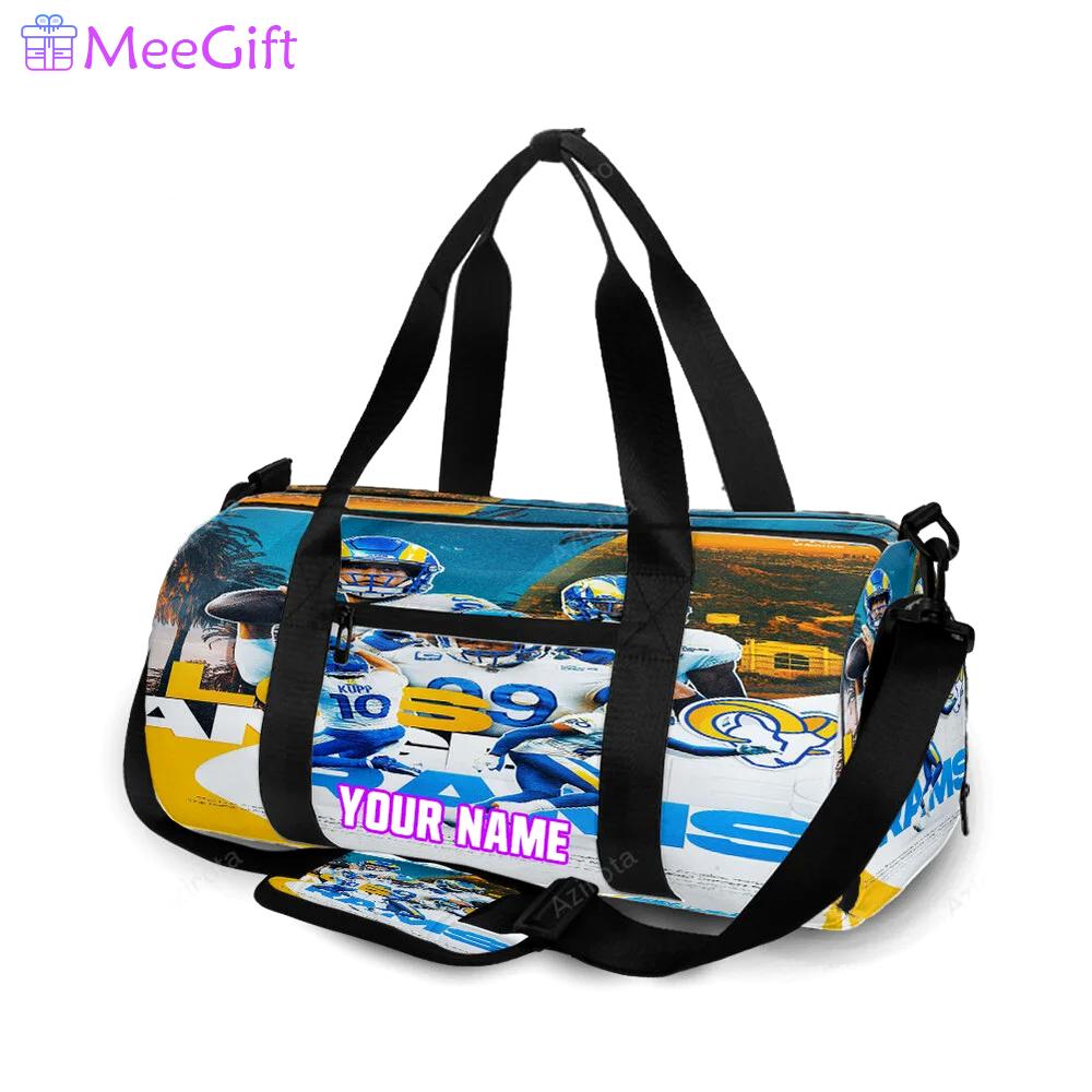 Los angeles rams all players1 personalized name travel bag gym bag 1550 Travel Bag